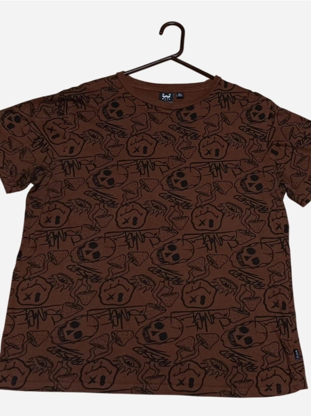 Wxyz Graphic Skull And Mushroom Tee